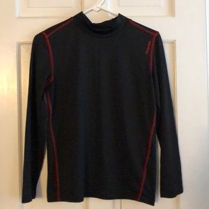 Long sleeve black warm compression youth shirt